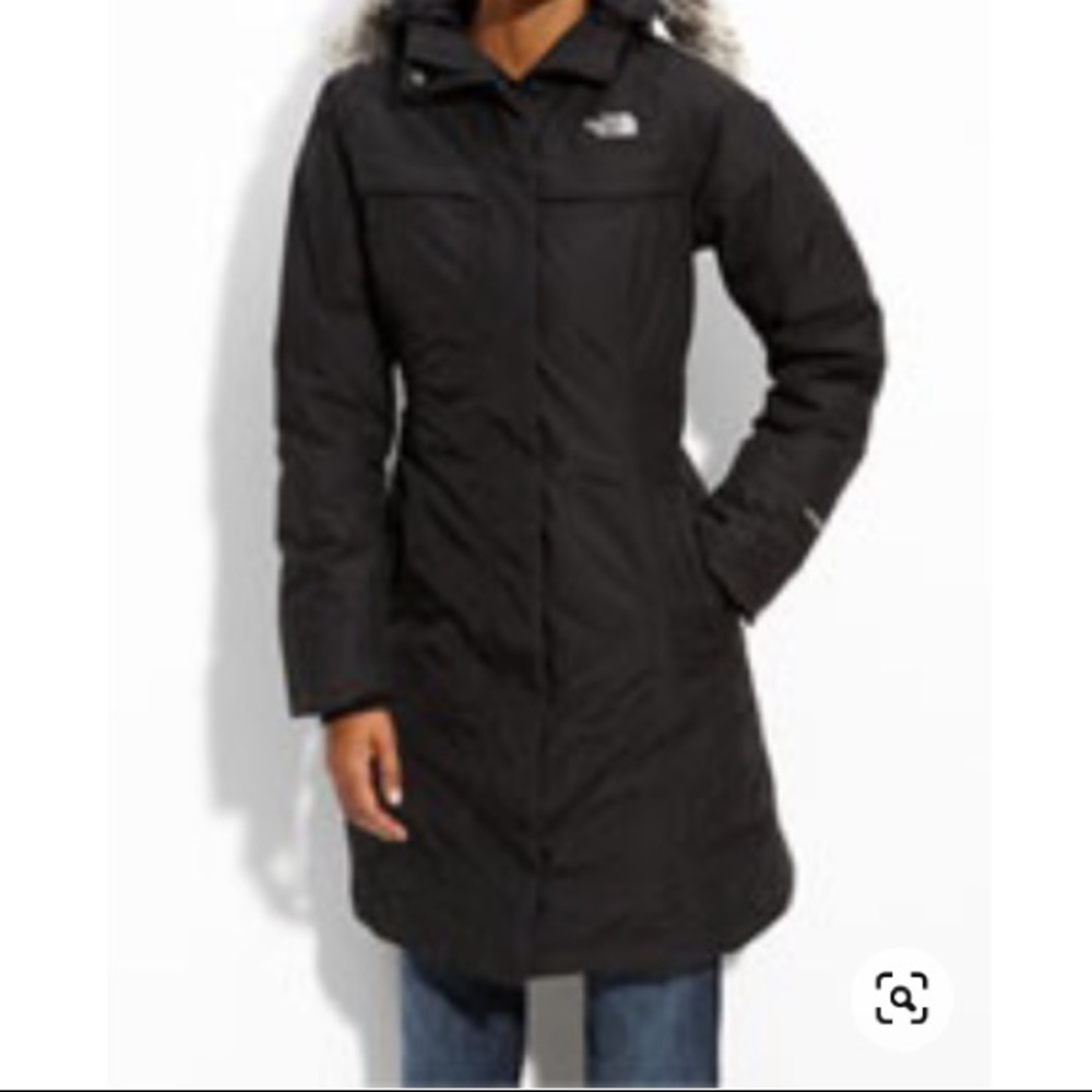 North Face Arctic Parka - XS - black parka and logo!